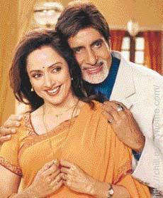 Amitabh Bachchan and Hema Malini