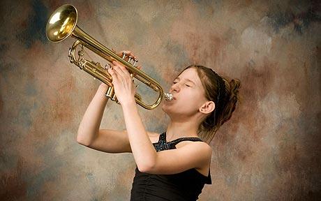 Playing a musical instrument helps build confidence