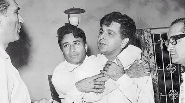 Name the only movie in which the two Bollywood legends, Dilip Kumar and Dev Anand acted together?